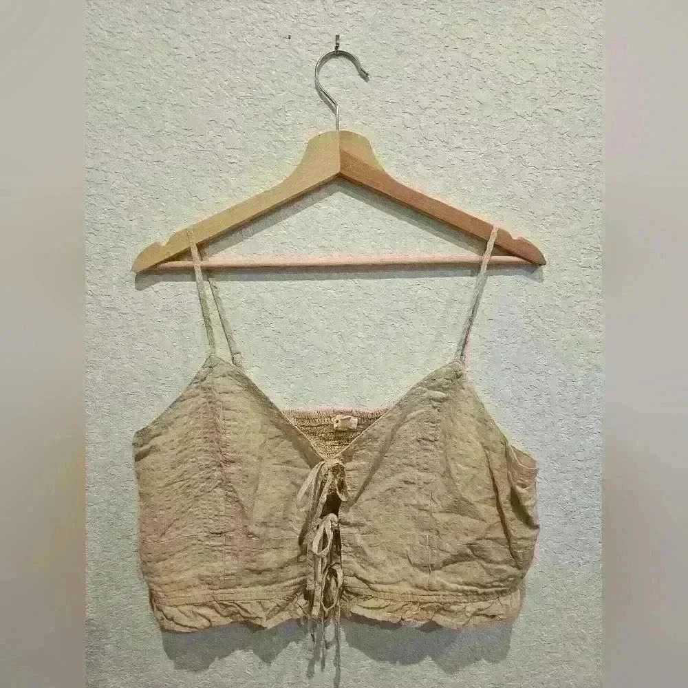 Lace up crop top